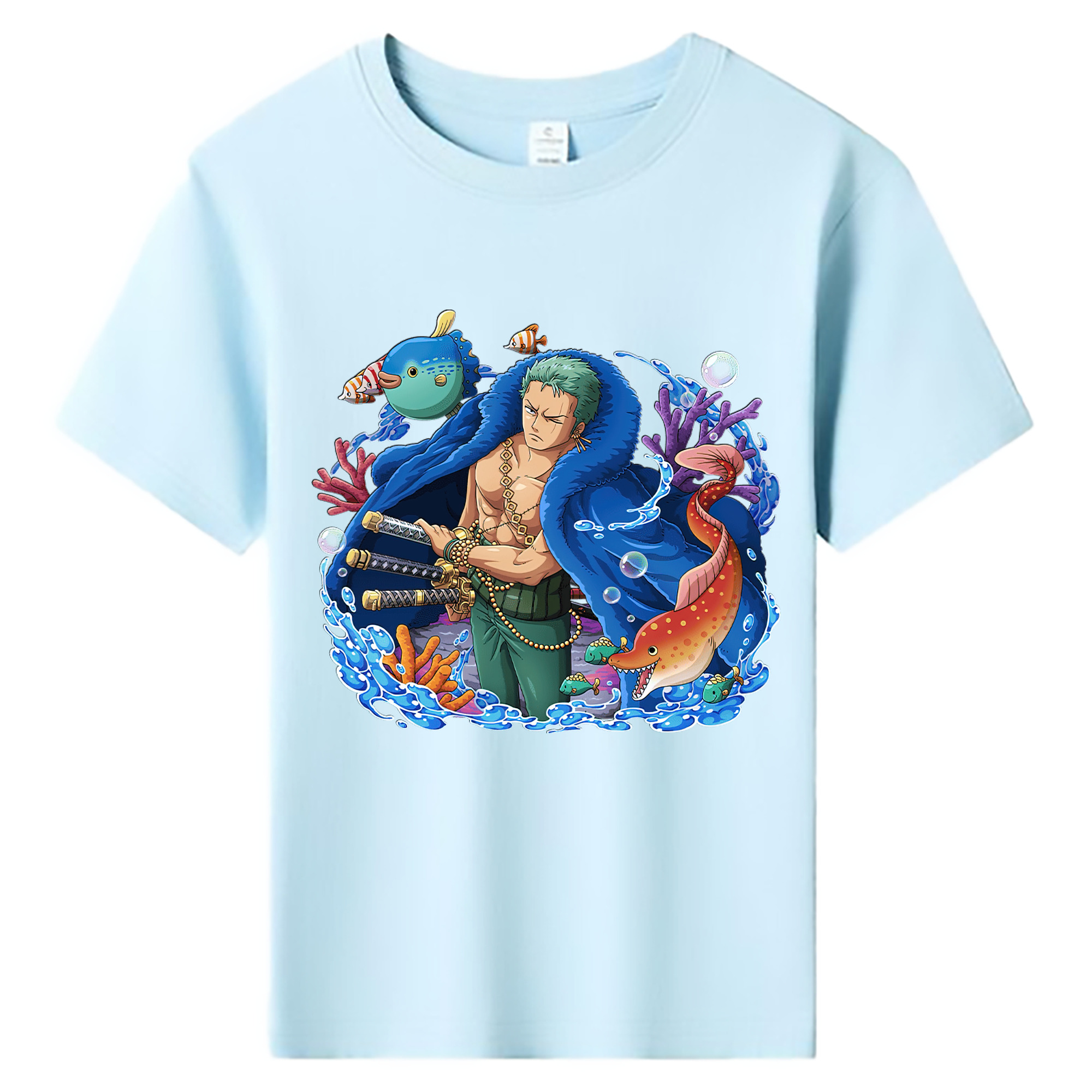 ワンピース ロロノア・ゾロ ONE PIECE Roronoa Zoro 綿100％キッズTシャツ（フロントプリント）